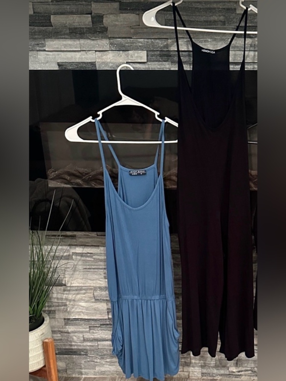 Elegant Black and Blue Women's Rompers